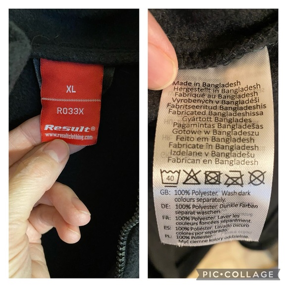 NWT Men’s XL Performance Outerwear by Result, 1/4 zip, color is Black - Picture 11 of 14